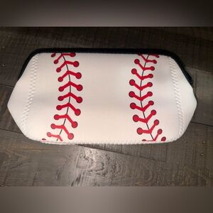 NWOT Baseball makeup case, cosmetic case
